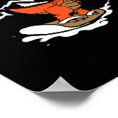 Snowboarden Dinosaur Funny Snowboard Kind Gift Poster (Hoek)