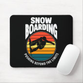 Snowboarden duwt de grenzen van grappige sneeuw muismat (Met muis)