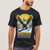 Snowboarden Eagle in Griekenland Schilderachtig T-shirt (Voorkant)