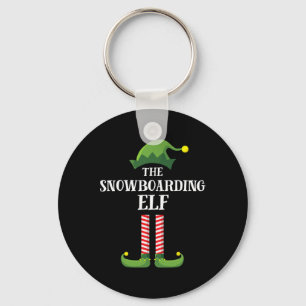 Snowboarden Elf Matching Family Kerstmis P Sleutelhanger