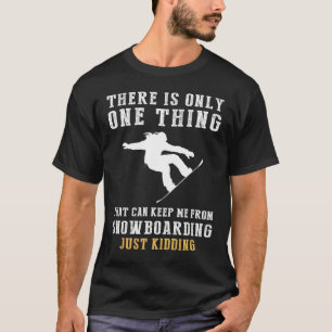 Snowboarden en lachen op de helling - versnipperd  t-shirt