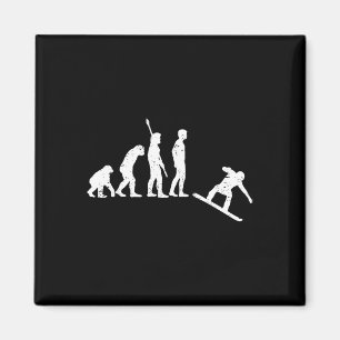Snowboarden Evolutie - Snowboard Magneet