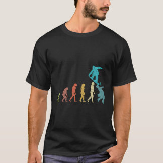 Snowboarden Evolution Hilarische Sport Quote Sayi T-shirt