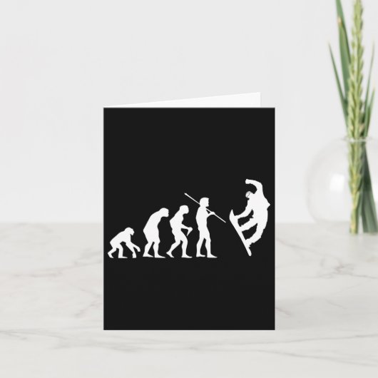 Snowboarden Evolution T Shirt voor mannen Kaart (Voorkant)