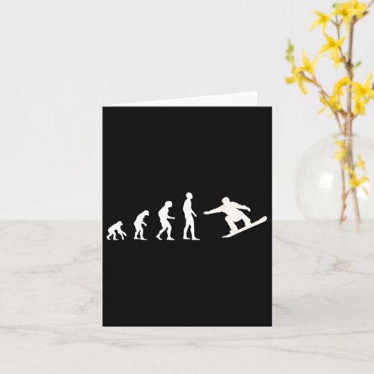 Snowboarden Evolution Winter Snowboarden Sport S Kaart (Gele Bloem)