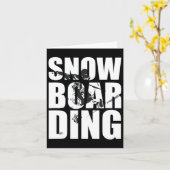 Snowboarden Gezegde voor Wintersport Fans Geweldig Kaart (Gele Bloem)