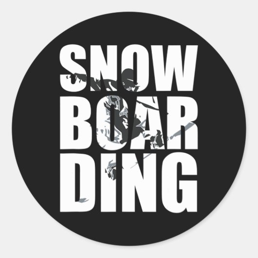 Snowboarden Gezegde voor Wintersport Fans Geweldig Ronde Sticker (Voorkant)