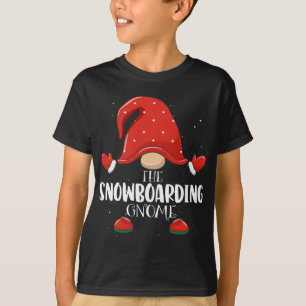 Snowboarden Gnome Matching Familie Kerstmis Pajam T-shirt
