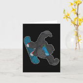 Snowboarden Gorilla Snowboard Mannen Vrouwen Kinde Kaart (Gele Bloem)