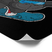 Snowboarden Gorilla Snowboard Mannen Vrouwen Kinde Poster (Hoek)