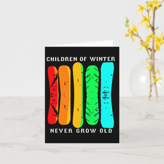 Snowboarden Grappig Snowboard Kaart (Gele Bloem)