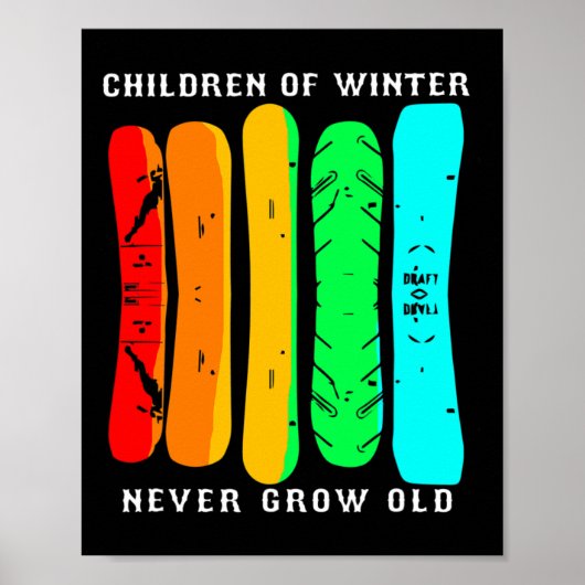 Snowboarden Grappig Snowboard Poster (Voorkant)