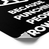 Snowboarden Grappig - Snowboard Punch Poster (Hoek)