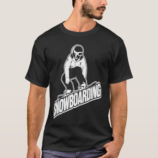 Snowboarden Grote Shredder Lettering Grote Sneeuw T-shirt (Voorkant)