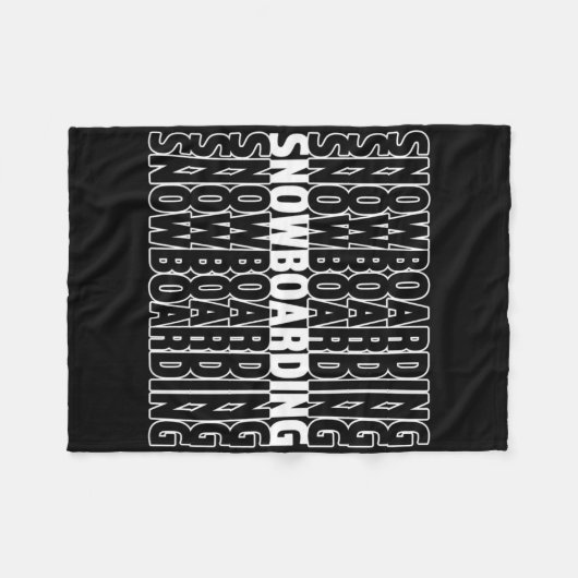 Snowboarden - Grote Snowboarder Winter Gift Fleece Deken (Voorkant (Horizontaal))