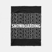 Snowboarden - Grote Snowboarder Winter Gift Fleece Deken (Voorkant)