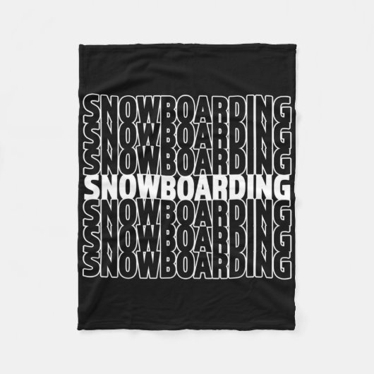 Snowboarden - Grote Snowboarder Winter Gift Fleece Deken (Voorkant)