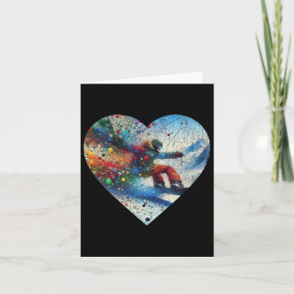 Snowboarden Heart – Levendige Extreme Sport Art Kaart