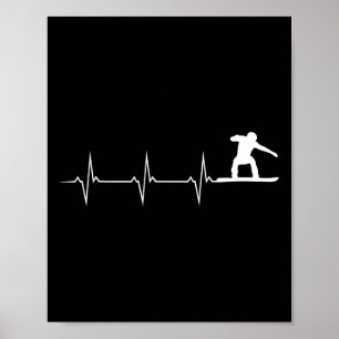 Snowboarden Heartbeat - Snowboard Poster