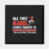 Snowboarden Het enige waar dit meisje om geeft is Magneet (Voorkant)