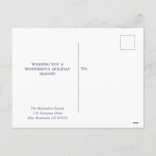 Snowboarden Highland Koe Briefkaart (Achterkant)