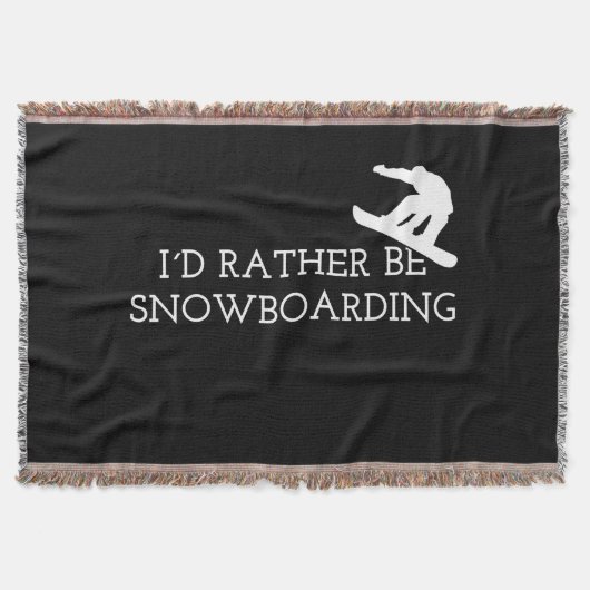 Snowboarden - Ik ga liever snowboarden Deken (Voorkant)