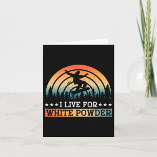 Snowboarden Ik leef voor White Powder Snowboard Kaart