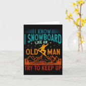 Snowboarden Ik weet dat ik snowboarden als een oud Kaart (Gele Bloem)