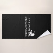 Snowboarden - Ik zou liever op instapniveau zitten Badhanddoek (Badhanddoek)