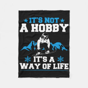 Snowboarden in de winter is geen baan fleece deken