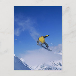 Snowboarden in Grizzly Gulch, Little Cottonwood Briefkaart