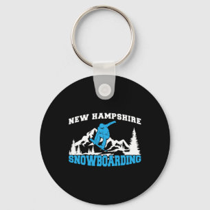 Snowboarden in New Hampshire Winter en Mountain Sp Sleutelhanger