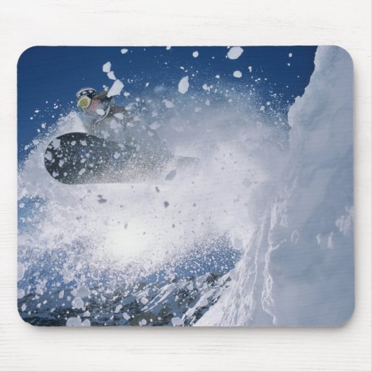 Snowboarden in Snowbird Resort, Wasatch Muismat (Voorkant)