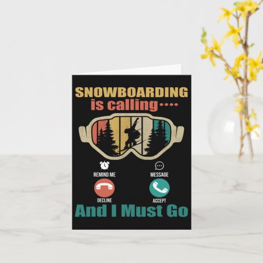 Snowboarden is bellen en ik moet grappig snowboard kaart (Gele Bloem)