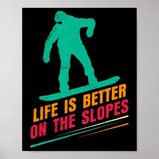 Snowboarden is beter op de hellingen Grappig CH Poster (Voorkant)