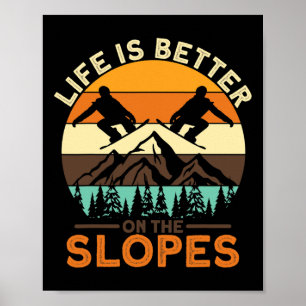 Snowboarden is beter op de piste poster