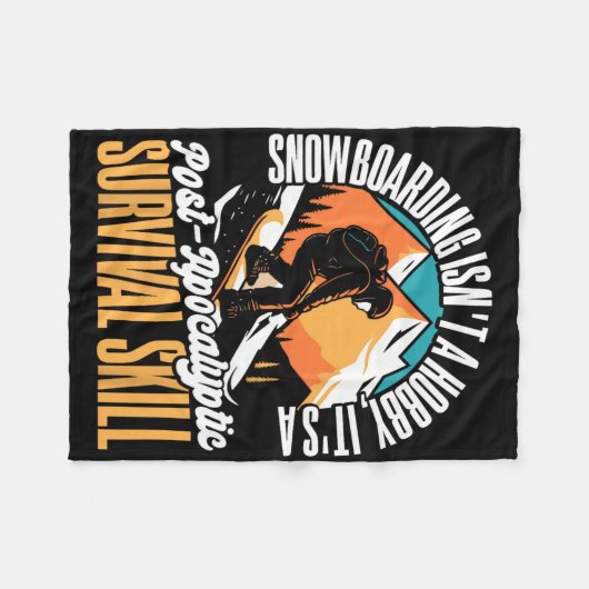 Snowboarden is geen Hob2 Fleece Deken (Voorkant (Horizontaal))