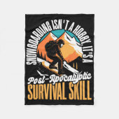 Snowboarden is geen Hob2 Fleece Deken (Voorkant)