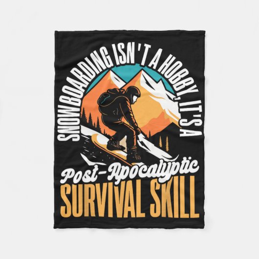 Snowboarden is geen Hob2 Fleece Deken (Voorkant)