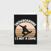Snowboarden is geen misdaad tegen snowboarders kaart (Gele Bloem)