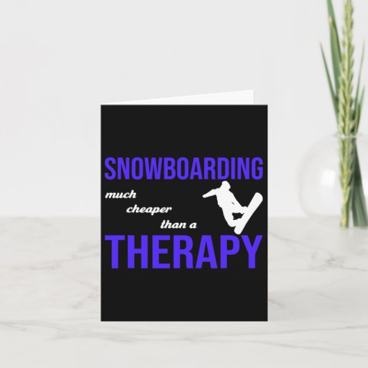 Snowboarden is goedkoper dan therapie kaart (Voorkant)