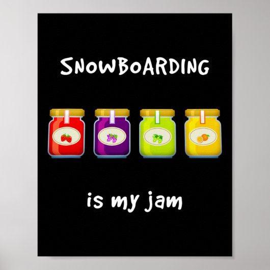 Snowboarden is mijn favoriete hobby poster (Voorkant)