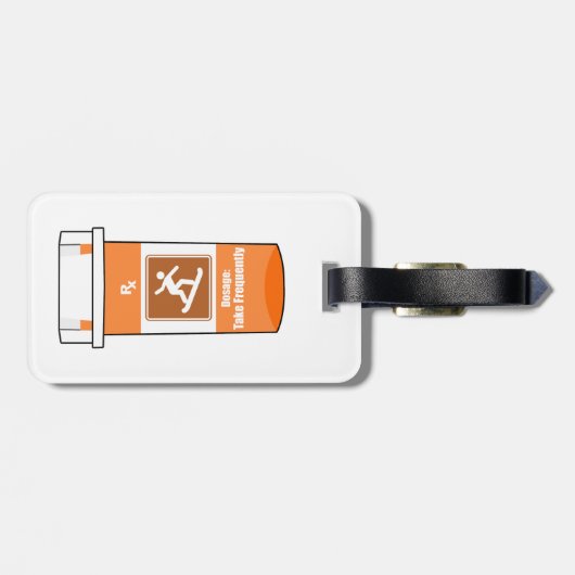 Snowboarden is mijn medicijn bagagelabel (Achterkant horizontaal)