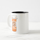 Snowboarden is mijn medicijn tweekleurige koffiemok (Voorkant links)