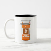Snowboarden is mijn medicijn tweekleurige koffiemok (Links)