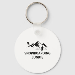 Snowboarden Junkie Outfit Vrouwen Mannen Sleutelhanger