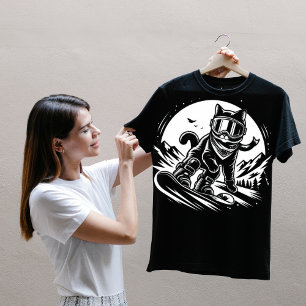 Snowboarden kat T-shirt