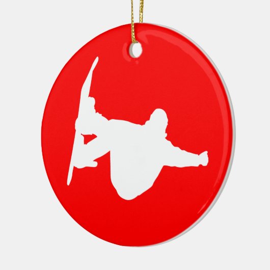 snowboarden keramisch ornament (Links)