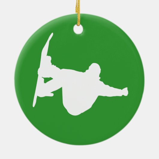 snowboarden keramisch ornament (Achterkant)