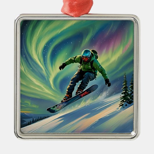Snowboarden kerst ornament (Voorkant)